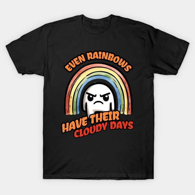 Even Rainbows have their Cloudy days Introverted Design T-Shirt by DoodleDashDesigns